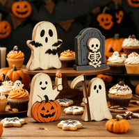 Rustic Ghost & Skeleton Set (4 Pcs)