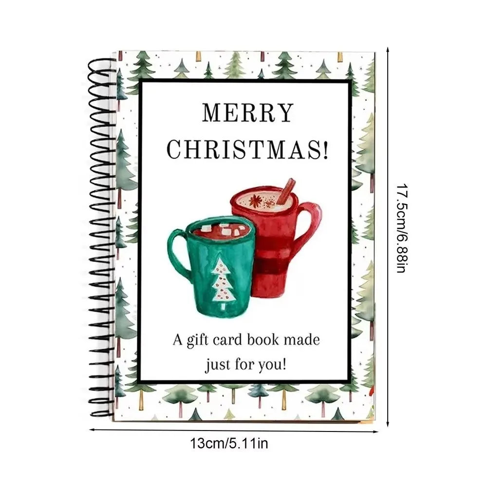 Christmas Gift Card Book Holder – Spiral Bound Holiday Greeting Card Album & Keeper