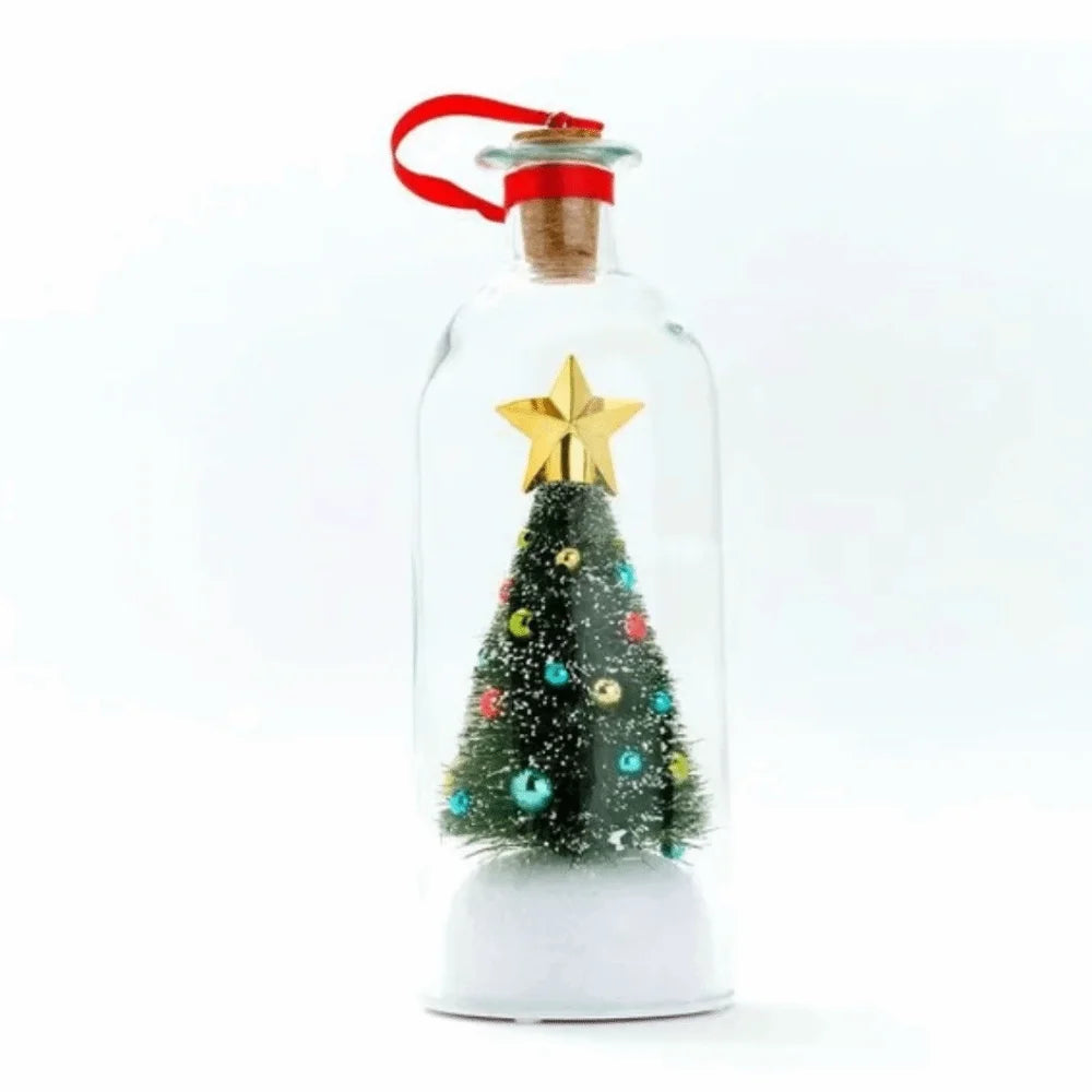 Recordable Christmas Tree Message Bottle - Personalized Voice & Note Holiday Keepsake Ornament