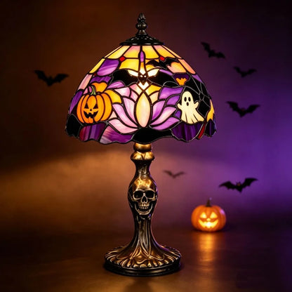 Vintage Gothic Halloween Pumpkin Lamp