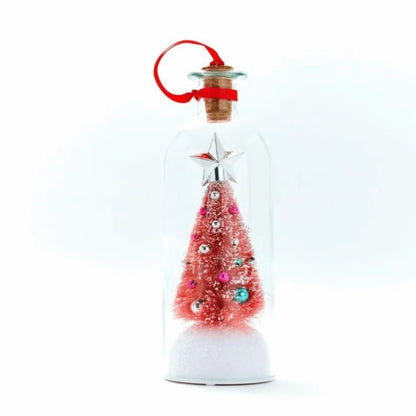 Recordable Christmas Tree Message Bottle - Personalized Voice & Note Holiday Keepsake Ornament