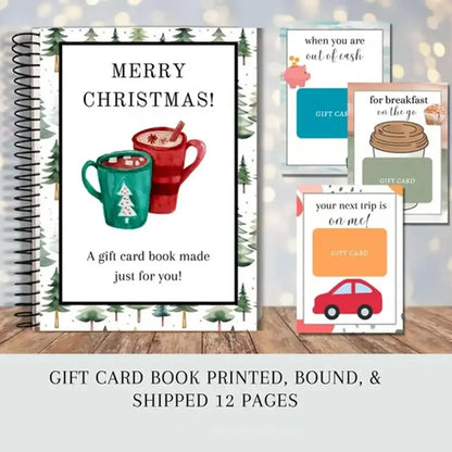 Christmas Gift Card Book Holder – Spiral Bound Holiday Greeting Card Album & Keeper