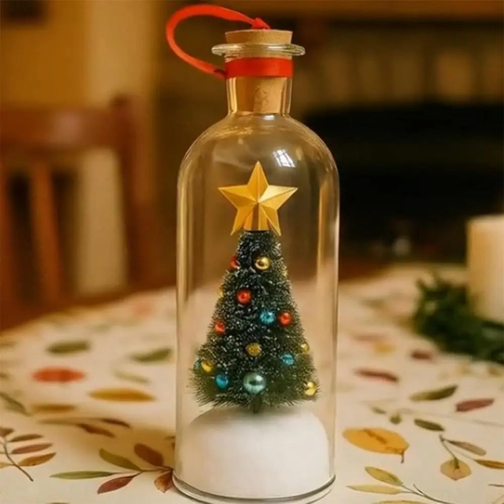 Recordable Christmas Tree Message Bottle - Personalized Voice & Note Holiday Keepsake Ornament