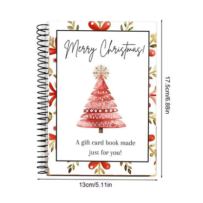 Christmas Gift Card Book Holder – Spiral Bound Holiday Greeting Card Album & Keeper