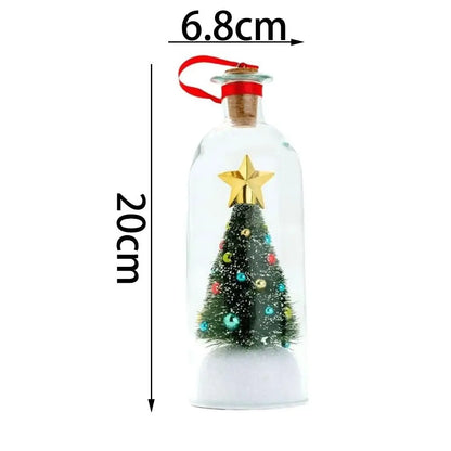 Recordable Christmas Tree Message Bottle - Personalized Voice & Note Holiday Keepsake Ornament