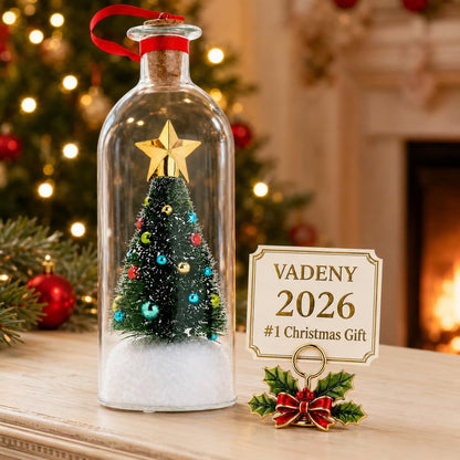 Recordable Christmas Tree Message Bottle - Personalized Voice & Note Holiday Keepsake Ornament